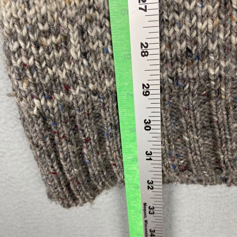 Inis Crafts Wool Fair Isle Hooded Full Zip Cardigan Sweater Womens S Grey Irish - Picture 8 of 8
